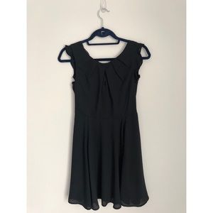 LBD Express Ruffles Capped Sleeve/Lace Back sz 0